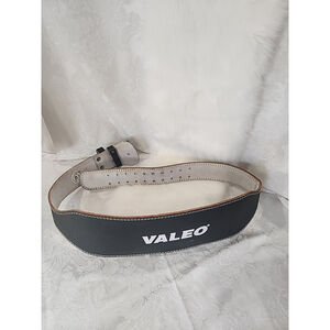 Valeo 6" Black Leather Padded Weight Lifting Belt Back Support Belt size XL